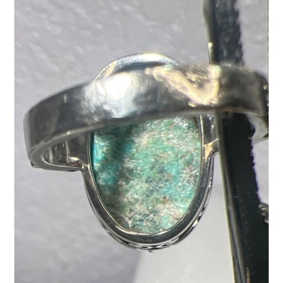 Signed EK Sterling Silver Turquoise Ring Attributed Emerson Kinzel Navajo sz 8.5 - Picture 10 of 11